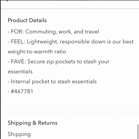 athleta summit down puffer bomber jacket - Picture 7 of 7